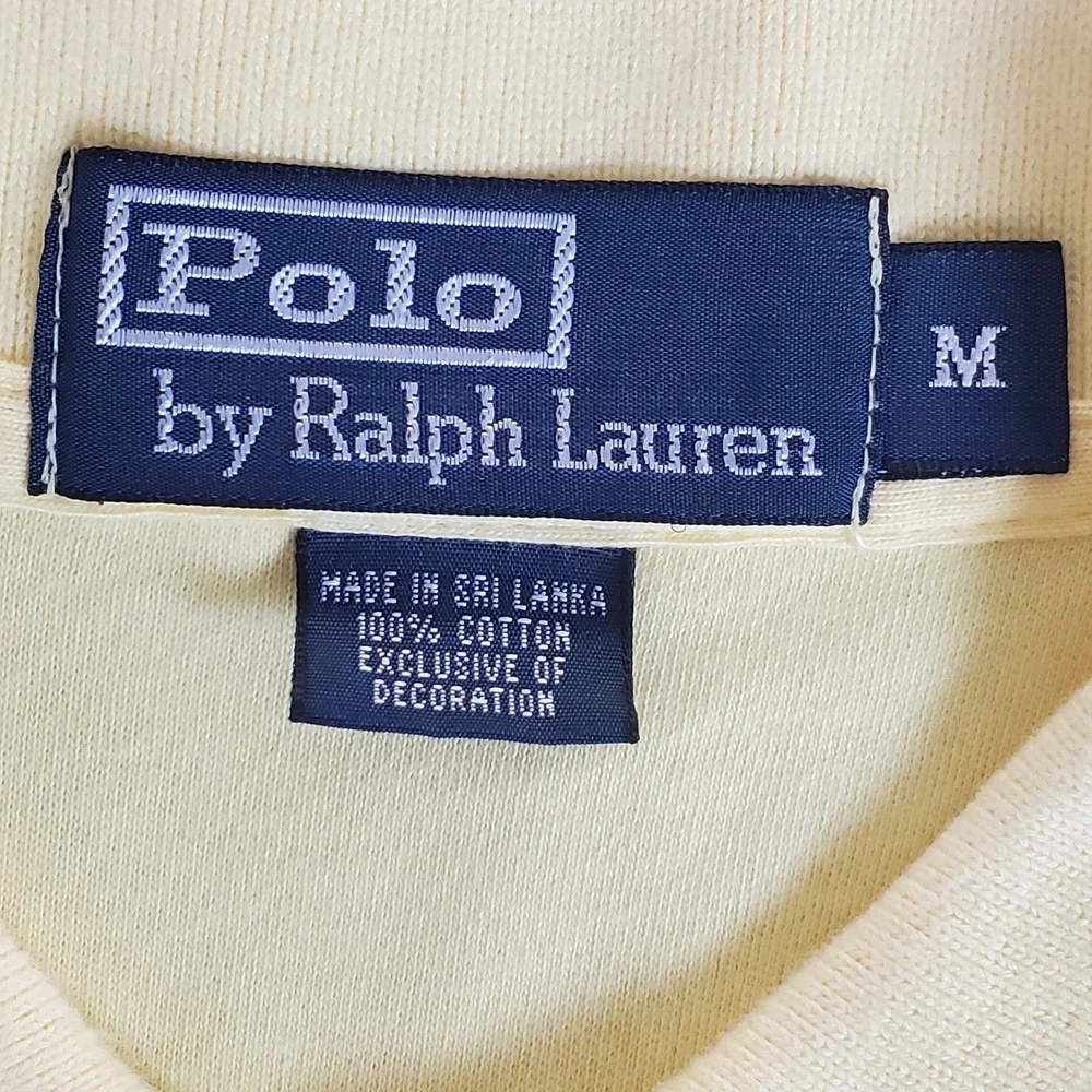 Polo Ralph Lauren Men's Polo Shirt Size M Yellow Short Sleeve